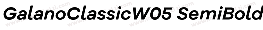 GalanoClassicW05 SemiBold Regular字体转换